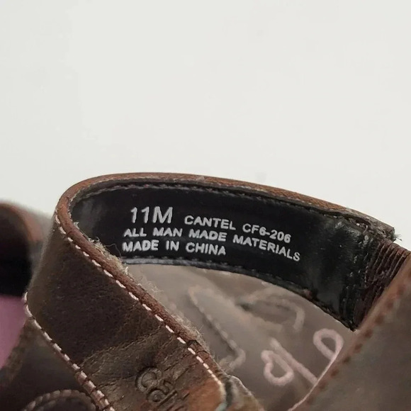 Carters Brown Leather Slingback Slip On Sandal Mules - 11 C - Picture 8 of 8